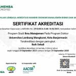 Sertifikat Akreditasi PDIM FEB ULM